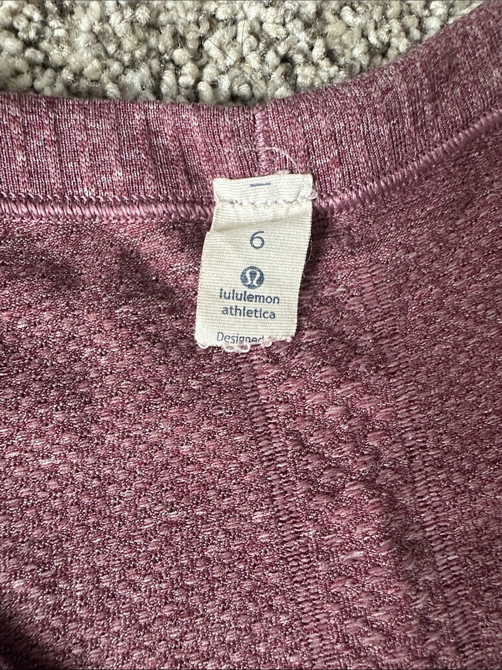 lululemon athletica Heathered Purple Short Sleeve Tunic - Picture 2 of 3